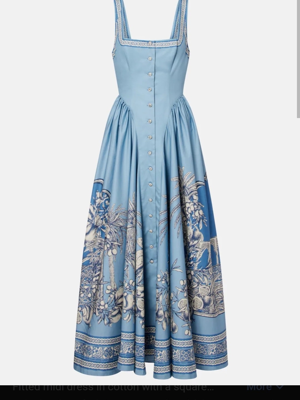 Alemais Blue Villa Romantica Midi Dress